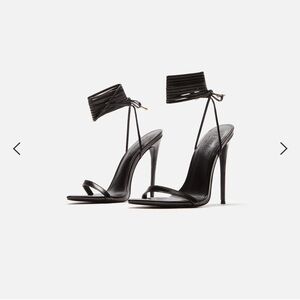 Elegant Black Strappy Heels